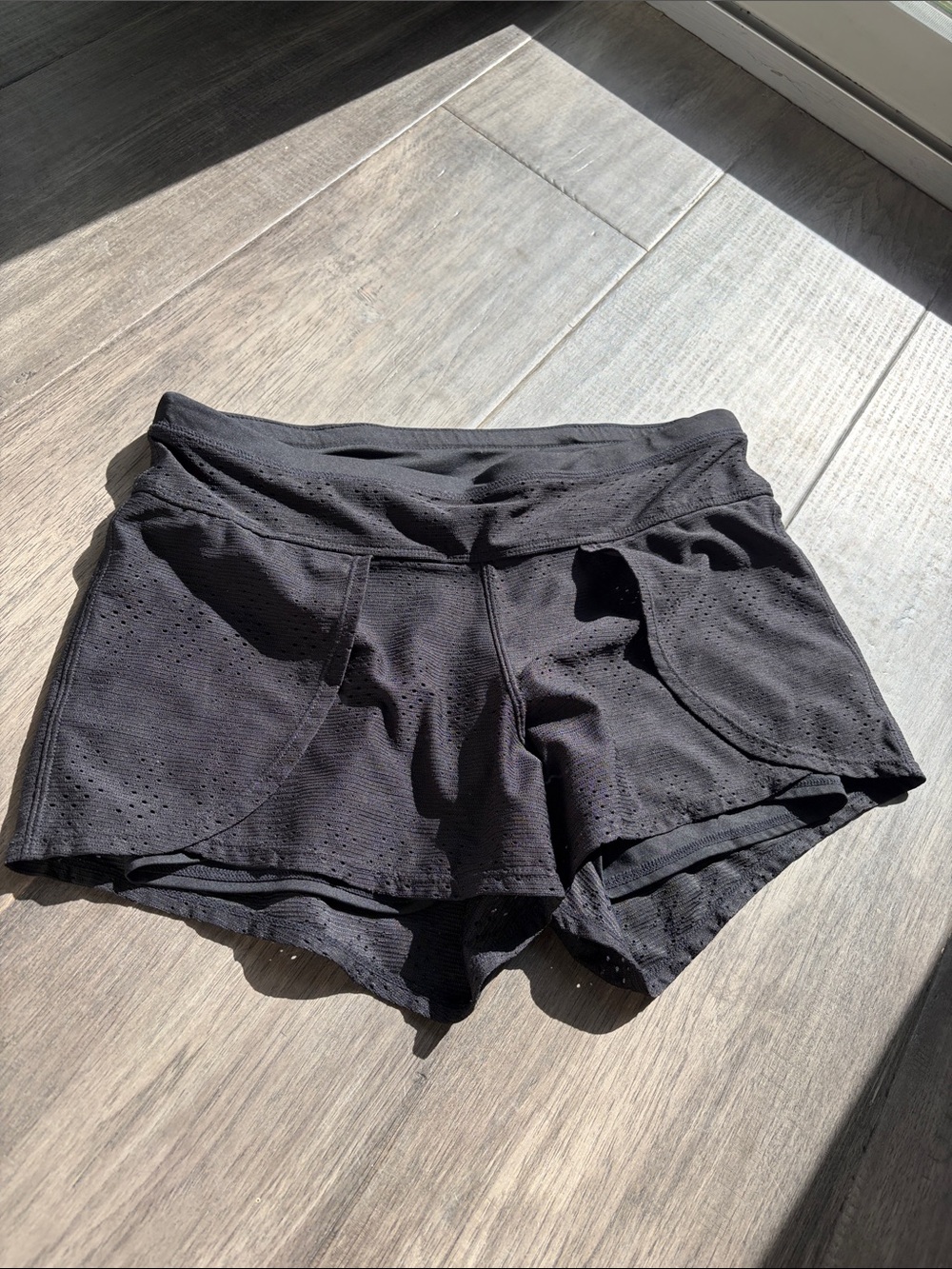 Athleta Women's Black Performance Layered Running Shorts small